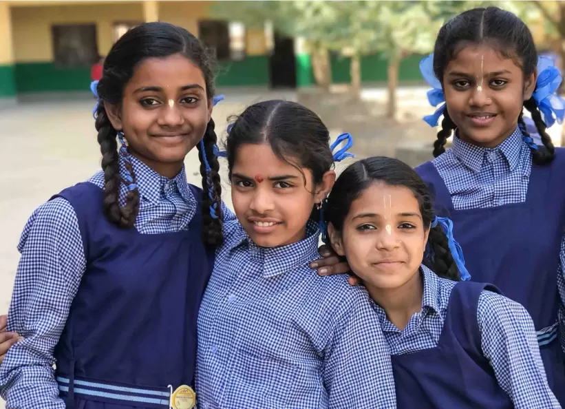 Girls in school uniform