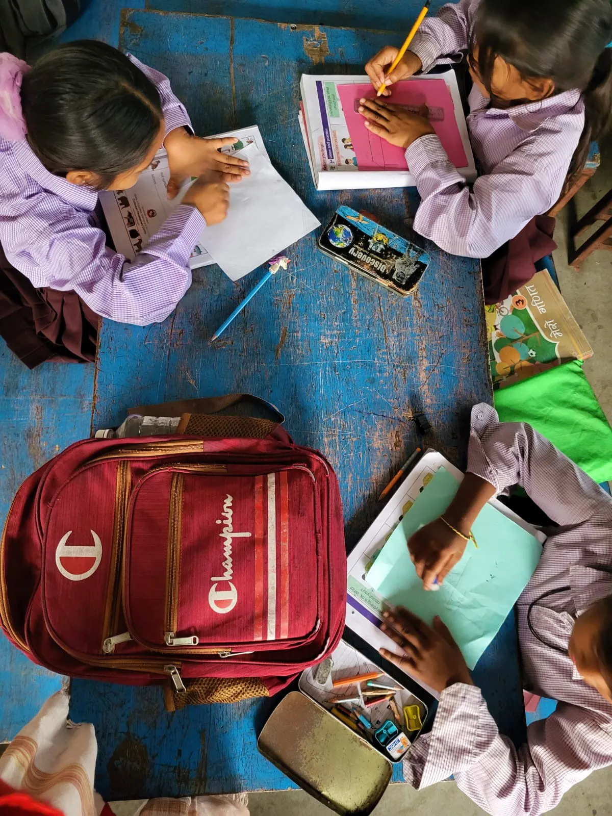 Nepalese children studying